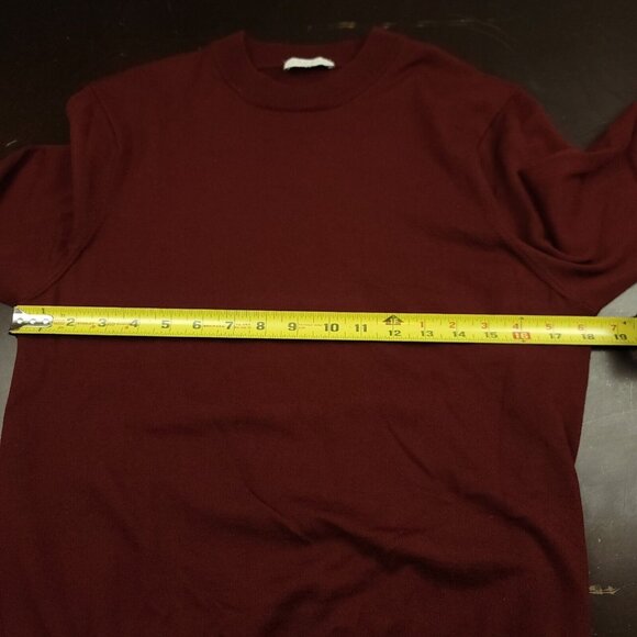 Sandro Paris Womens‎ Maroon Soft Wool Crewneck Slim Fit Sweater M Designer - Picture 12 of 16